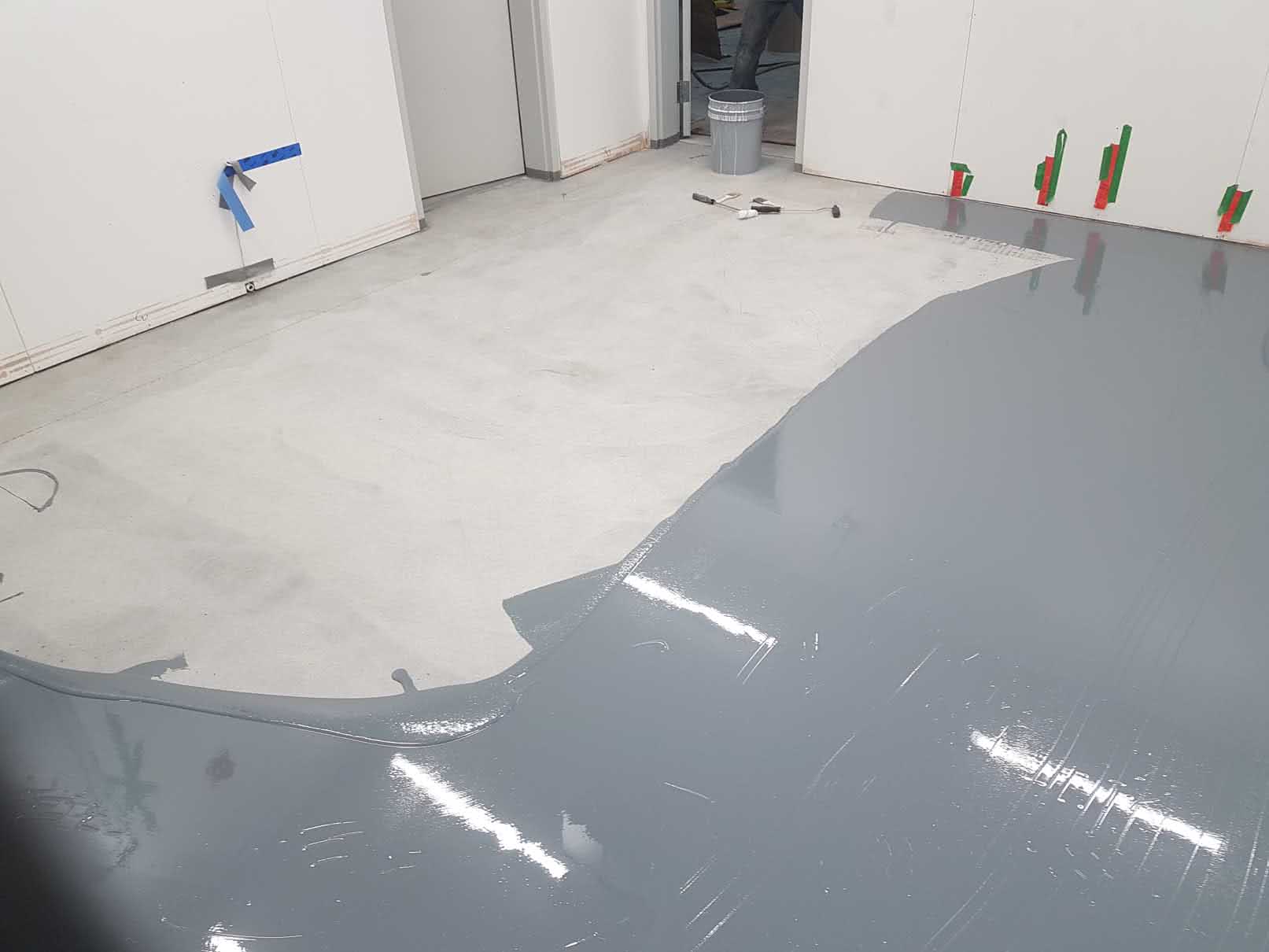 Concrete urethane floor coating at Steve Marshall Ford