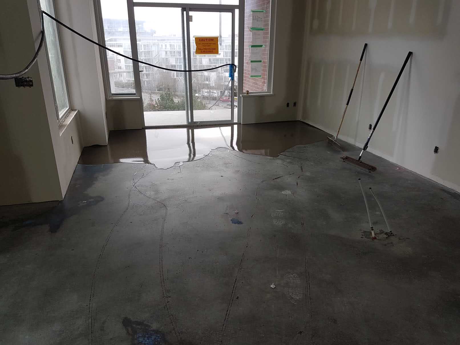 Concrete floor leveling and resurfacing at Bayview Place