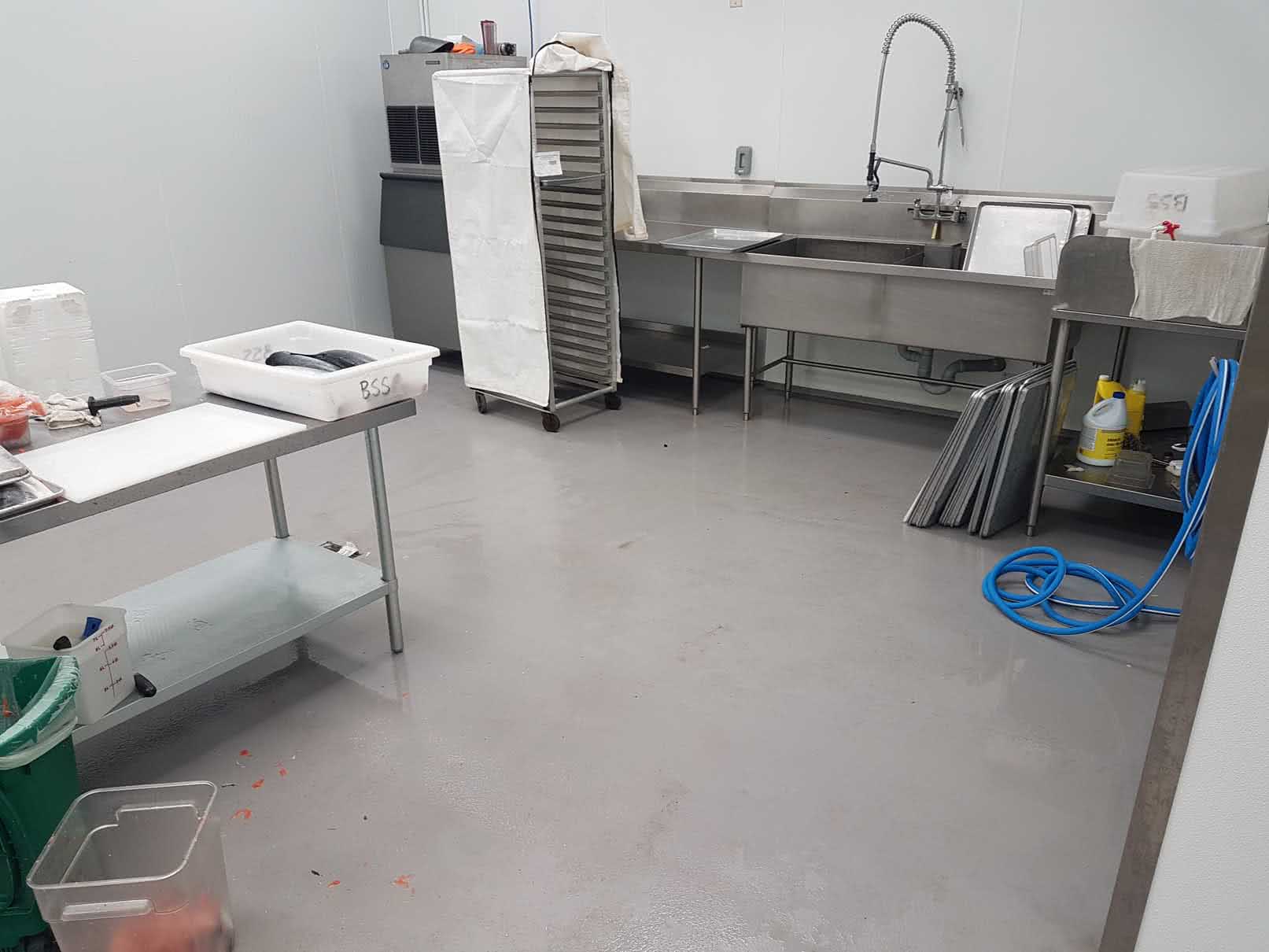 Concrete floor resurfacing at Cowichan Bay Seafood