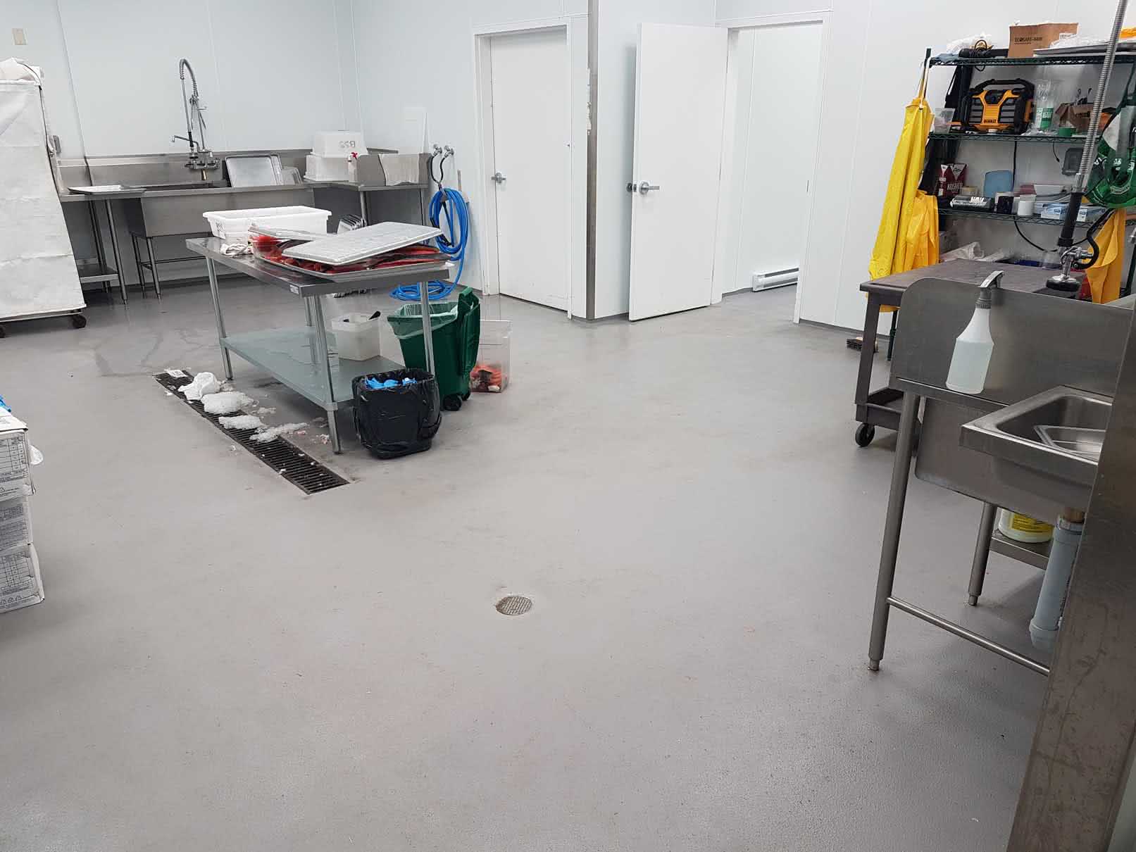 Concrete floor resurfacing at Cowichan Bay Seafood