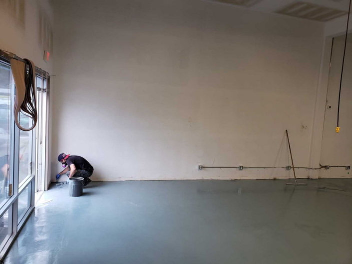 Concrete grinding, resurfacing and repair at Jusu Body