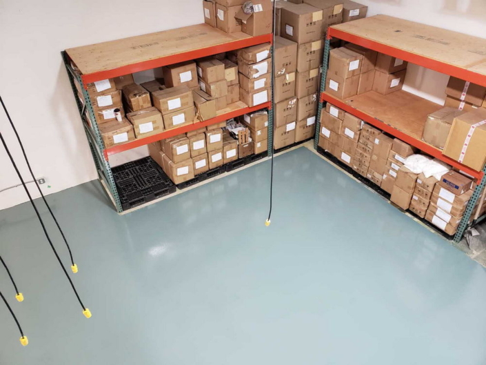 Concrete resurfacing and epoxy floor coating at Jusu Body