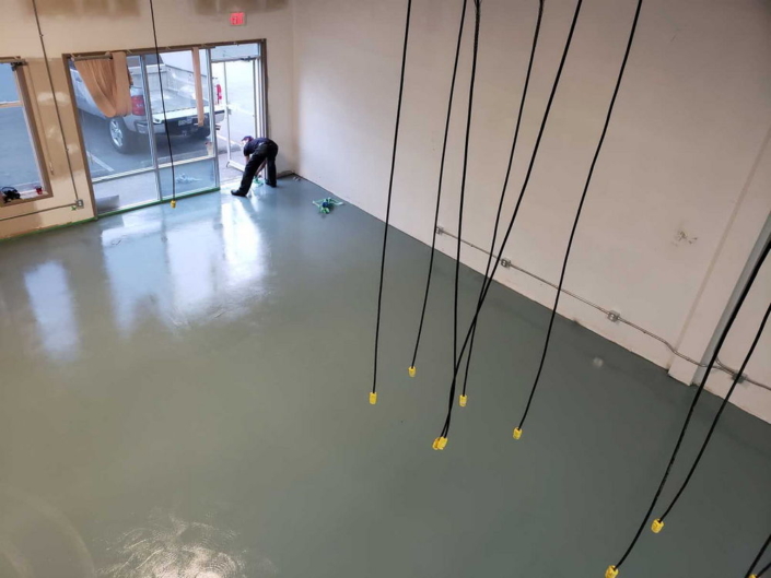 Concrete grinding, resurfacing and repair at Jusu Body