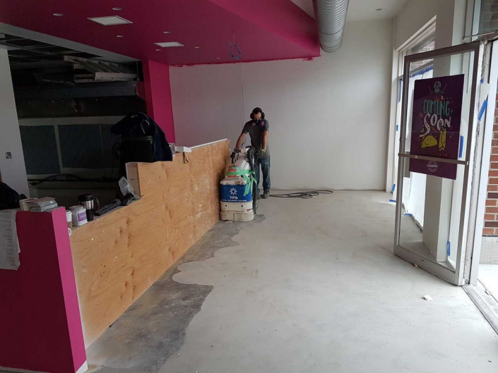 Concrete grinding, resurfacing and polishing at La Taquisa