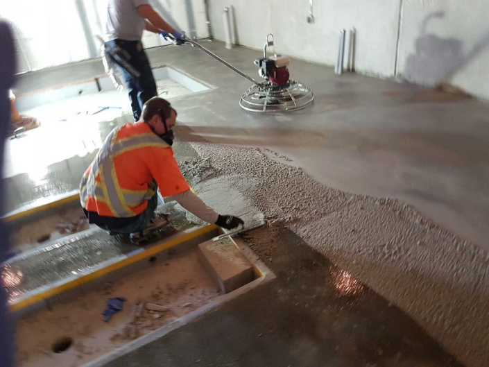 Epoxy and urethane floor coating at Nanaimo Volkswagen