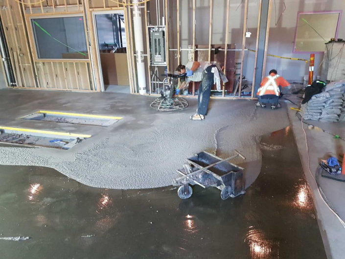 Epoxy and urethane floor coating at Nanaimo Volkswagen