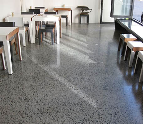 Concrete floor polishing example