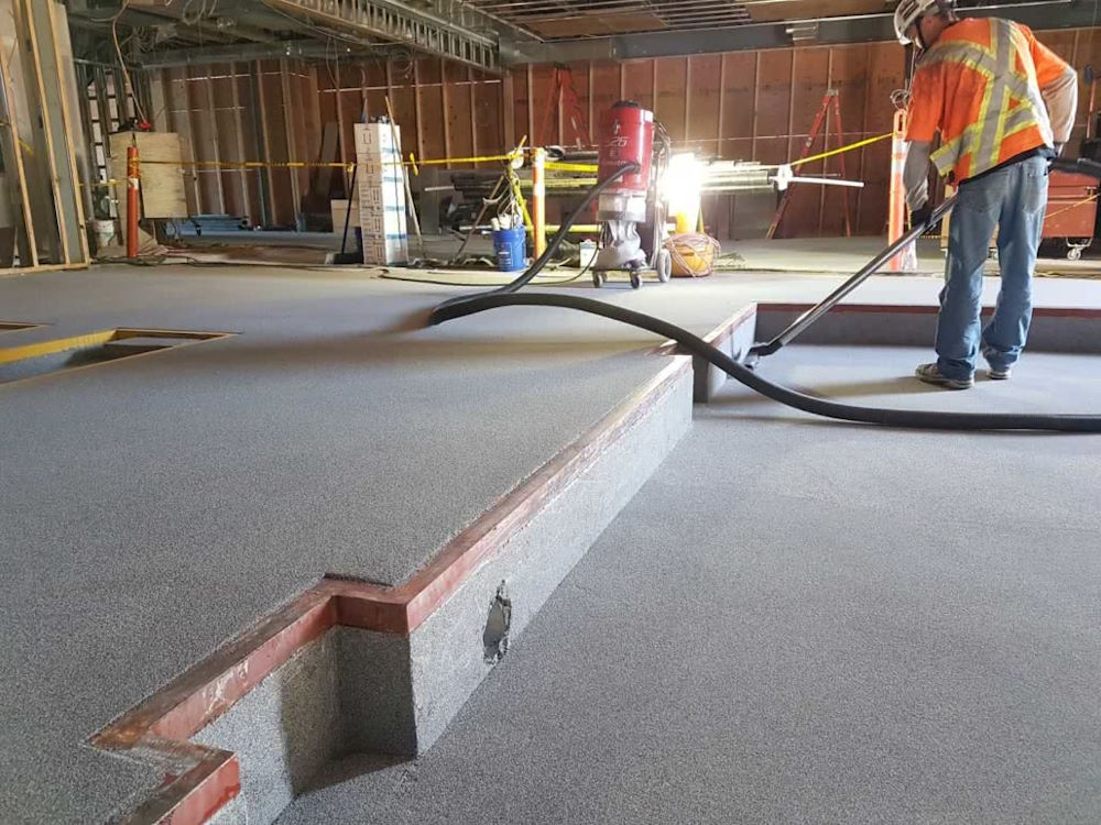 Epoxy flooring at Nanaimo Volkswagen
