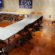 conference room with shiny epoxy coating