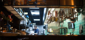 cook in commercial kitchen