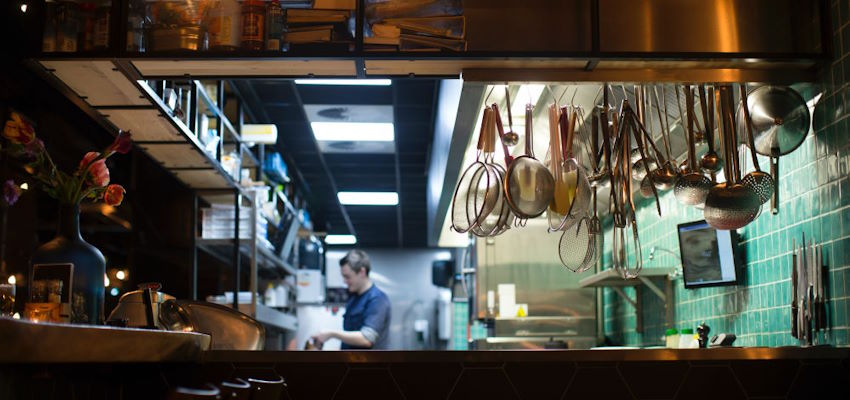 cook in commercial kitchen
