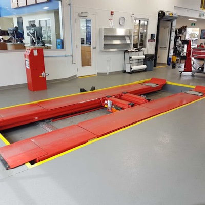 Automotive garage flooring