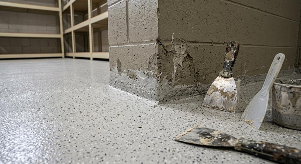 Example of low quality edge coping